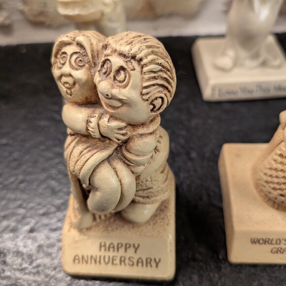 Vintage Lot Of (6) R&W Berries & Paula Whimsical Statuettes 1970's Made In USA - Picture 2 of 12